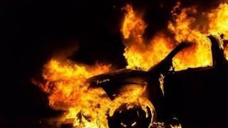 На Турківщині згоріла автівка