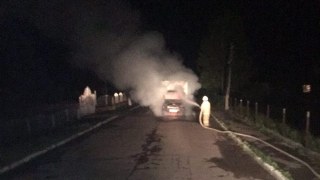 На Дрогобиччині через пожежу в авто водій отримав опіки
